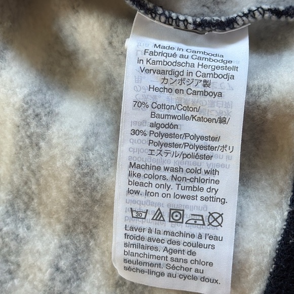 Crewcuts Navy/White Sweatshirt with rainbow zipper Size 2T - Picture 3 of 5